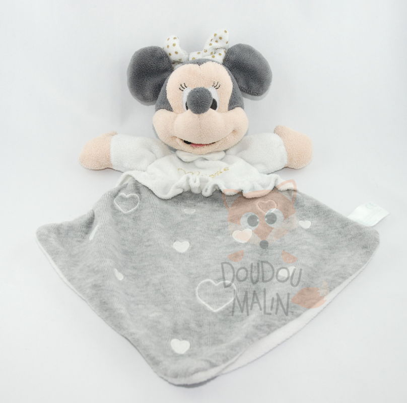  minnie souris blanc gris coeur 